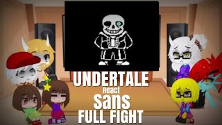 Undertale react to their Sans Fight [upl. by Nyrroc]