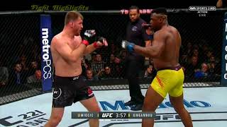 Miocic vs Ngannou 1 Fight Highlights [upl. by Anahsit]