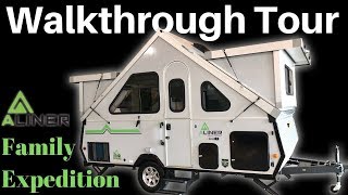 2020 Aliner Family Expedition Folding Trailer Walkthrough Tour [upl. by Eiramesor]