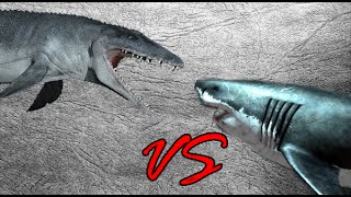 Mosasaurus vs Megalodon  SPORE [upl. by Roht]