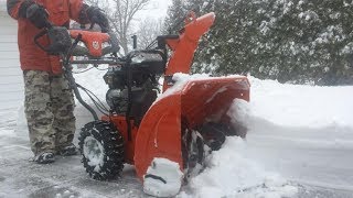 Husqvarna ST224P Snow Blower Review [upl. by Limaj]