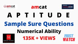 AMCAT  Aptitude Questions with Solutions  Sample Sure Questions  20232024 [upl. by Enoved66]