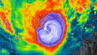 Typhoon Odette strengthens further over Philippine Sea [upl. by Ninetta]