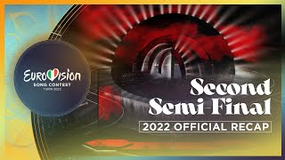 OFFICIAL RECAP Second SemiFinal Running Order  Eurovision Song Contest 2022 [upl. by Nomma]