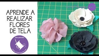 Aprende a realizar flores de tela [upl. by Eelek]