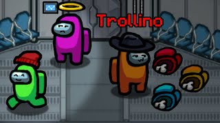 ¡NADIE VE LOS CADAVERES CON LA LUZ APAGADA 😂😈🔪 AMONG US TROLLINO VS 6 TRIPULANTES [upl. by Baugh725]