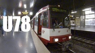 Stadtbahn Düsseldorf Führerstandsmitfahrt Line U78 [upl. by Aibun348]