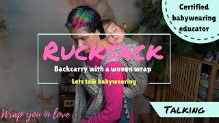 Lets talk babywearing 3  Rucksack backcarry set up [upl. by Ylac]