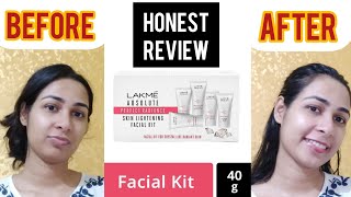 LAKME FACIAL KIT HONEST REVIEW  DEMO [upl. by Cornew111]