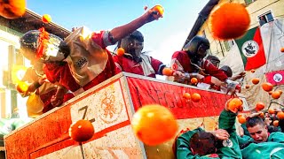 BATTLE OF THE ORANGES 2019  Battaglia delle Arance  Carnevale Ivrea [upl. by Nosredna]