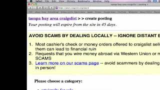 How to Place a Classified Ad on Craigslist [upl. by Manaker]