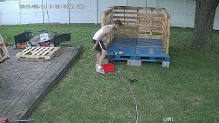 How to Make Shed From a Free Pallets part 1 [upl. by Salomo688]