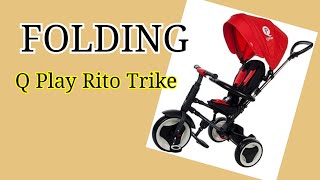 Q Play Rito Foldable StrollerTrike  How to Fold [upl. by Etnahc936]