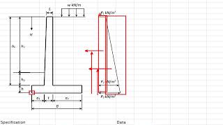 414 Example 1 Stability check  overturning and sliding [upl. by Lunneta]