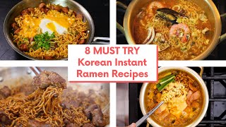 8 MUST TRY Korean Instant Ramen Recipes BingeWatch [upl. by Haeel]