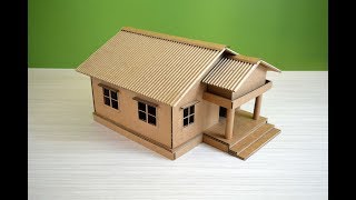 Make a Beautiful House from Cardboard  simple DIY [upl. by Enenej650]