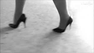 The Sound Of High Heels 11  Black Stilettos Walking [upl. by Aileda821]