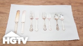 Easy DIY Silver Cleaner  HGTV [upl. by Namyh458]