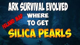 Where To Get SILICA PEARLS in ARK On The ISLAND MAP [upl. by Noicpecnoc]