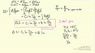 How To Calculate Entropy Changes Ideal Gases [upl. by Mariken]