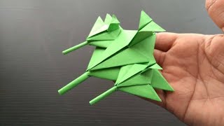 Cómo hacer un jet  avión de combate Origami [upl. by Hadleigh]