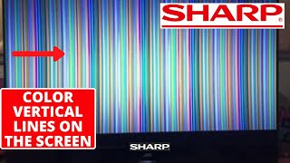 How To Fix SHARP TV Different Color Vertical Lines on Screen  Sharp TV Display Problem [upl. by Hildegaard175]