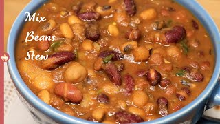 Hearty Mixed Beans Stew A Cozy Winter Recipe Delight  Pabs Kitchen [upl. by Nnylkoorb]