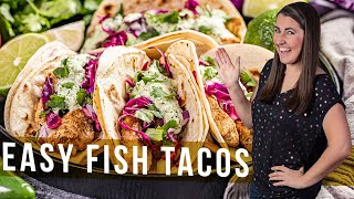 How to Make Easy Fish Tacos  The Stay At Home Chef [upl. by Marina]