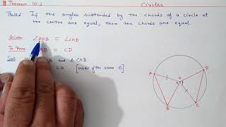 Chapter10 Theorem102 Circles  Ncert Maths Class 9  Cbse [upl. by Suiravaj]