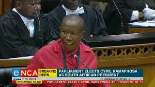 Julius Malema congratulates President Cyril Ramaphosa [upl. by Elahcar]