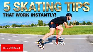 5 Easy Inline Skating Tips To Make Any Level Of Skater Better Instantly by Pro Joey Mantia [upl. by Llebpmac]