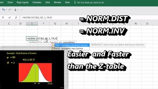 How to Use Excels Normal Distribution Function NORMDIST and NORMINV [upl. by Nahtanoj]