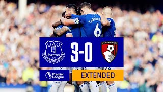 EXTENDED PREMIER LEAGUE HIGHLIGHTS EVERTON 30 AFC BOURNEMOUTH [upl. by Jodee]