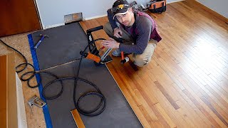 Hardwood Floor Installation Nail Down Like a PRO [upl. by Gotthelf]