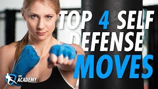 Top 4 Self Defense Moves for Beginners [upl. by Aromas652]