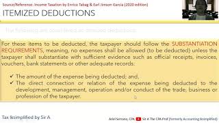 Deductions from the Gross Income  Itemized Deductions vs Optional Standard Deductions [upl. by Adilem]