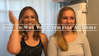 How To Wax Your Underarms At Home  Armpit Waxing [upl. by Hgielanna]