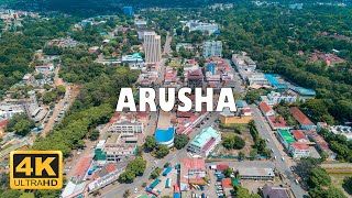 Arusha city Tanzania 🇹🇿  4K Drone Footage [upl. by Yelra10]