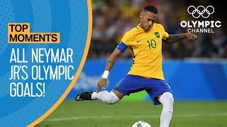 Neymar Jr  All Olympic Goals  Top Moments [upl. by Vena258]