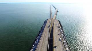 Chesapeake Bay Bridge Tunnel Virgina Beach Drone Phantom 3 amp OSMO [upl. by Odraner]