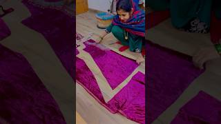 Velvet suit cutting ♥️ stitching fashion designer stitching viralvideo [upl. by Adnoyek]