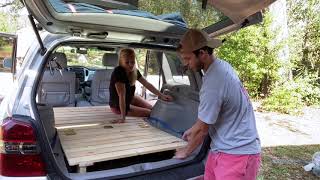 Toyota Highlander Camper Conversion  Bed Build [upl. by Gauntlett214]