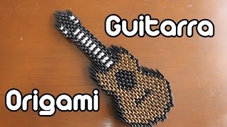 Guitarra De Origami  Guitar Origami TUTORIAL [upl. by Nagle]