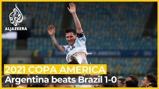 Argentina beat Brazil 10 to win Copa America [upl. by Ecneitap]