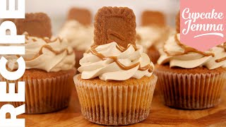 Our BEST SELLING Biscoff Cupcake Recipe amp Tutorial  Cupcake Jemma [upl. by Lemieux]