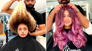 INCREÍBLES TRANSFORMACIONES DE CABELLO 2019  ANTES Y DESPUÉS [upl. by Ruperto833]