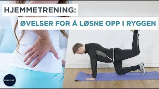 HJEMMETRENING Øvelser for å Løsne opp i Ryggen [upl. by Silvester33]