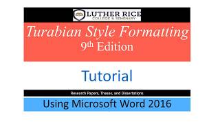 Conquer Turabian Style Formatting 9th Edition [upl. by Yunfei]