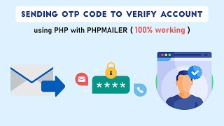 Using PHPMailer Sending OTP Code in PHP from localhost with SMTP to Verify Account [upl. by Gardy]