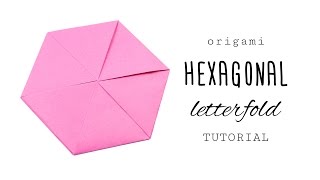 Origami Hexagon Letterfold Tutorial  Paper Kawaii [upl. by Burke]